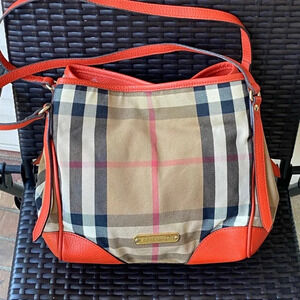 Burberry Novacheck Tote, Canvas/Leather